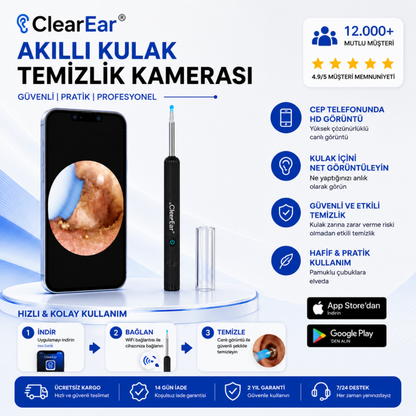 ClearEar® HD Kameralı Kulak Temizleme Cihazı