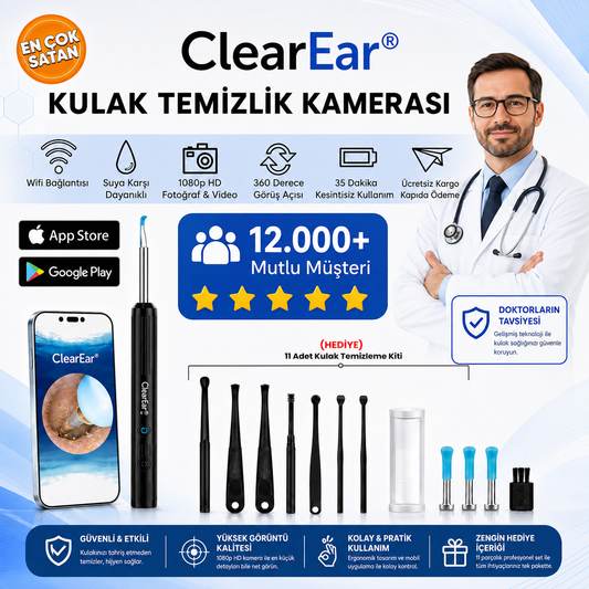 ClearEar® HD Kameralı Kulak Temizleme Cihazı